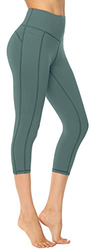 Persit Sport Leggings Damen 3/4, Capri Sporthose Sport Leggins Yoga-Hose für Damen Minttürkis - 48-50 (Herstellergröße: XXL)