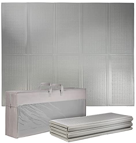 ONVAYA® Spielmatte für Babys & Kinder | Krabbelmatte faltbar | Bodenmatte für Kinderzimmer & Outdoor | Babymatte aus Schaumstoff | Spielteppich rutschfest | schadstofffrei (180 x 200 cm | Grau)