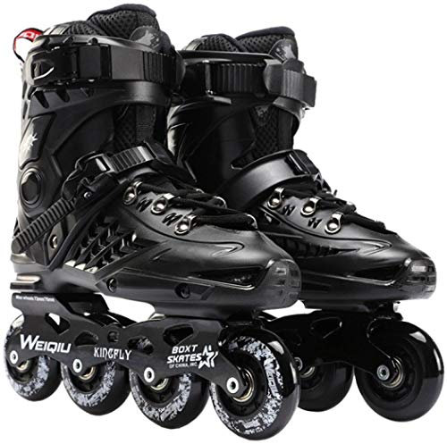 YYW Inline Skates,Men and Women Professional Roller Skates Fitness Inline Skate for Adults and Beginners (Black,39)