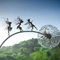 Feen Und Löwenzahn Tanzt Zusammen – Gartendeko Metall, Fairy Bloom Gartendeko, Mythische Feengarten, Magische Sammlerstück, Figur Feen, Pixies, (A)