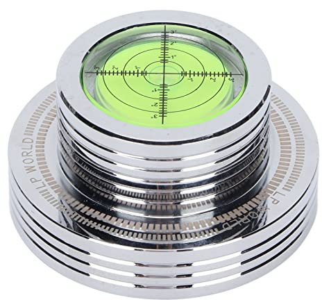 Goshyda Stabilizzatore per Giradischi, Morsetto per Giradischi per Giradischi per Dischi LP con Peso per Giradischi, con Livellamento a Bolla, per Giradischi, per Audiofili, Utenti di DJ e(d'Argento)