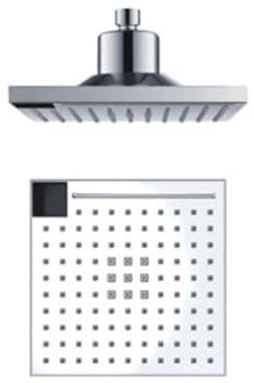 Sined LED 5 Ducha mural cuadrada con luz LED de 3 chorros y sensor de infrarrojos, Gris