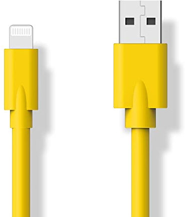 Easonunion USB 2.0 to Lightning Cable Charger Cord MFi Certified for iPhone 12 11 Pro Max X XR XS 8 (Yellow)