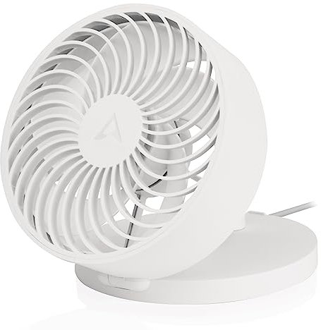 ARCTIC Summair - Foldable USB desk fan, USB-A connection, 120 mm connection cable, stepless adjustable 600-2800 rpm - White