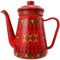 Cabilock Emaille Kaffeekanne mit Griff Vintage Teekessel Kaffeekessel Emaille Kessel Wasserkessel Kaffee Topf Milchkanne Wasserkanne für Küche Restaurant Café 1. 2L