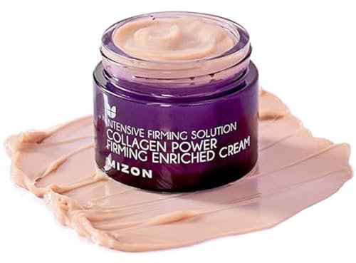 [MIZON] COLLAGEN POWER FIRMING ENRICHED CREAM(50ml) Koreanische Hautpflege - Tiefenfeuchtigkeitsspendende Marine Kollagen Creme für Glatte, Jugendliche Haut