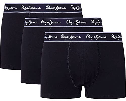 Pepe Jeans Herren Trunks (3er Pack), Schwarz (Black), M