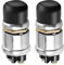 VOANZO Lot de 2 interrupteurs de démarrage à bouton-poussoir 12 V/24 V étanches - Pour klaxon, moteur, voiture, camion, tracteur, bateau