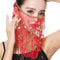 Belly Dance Face Schleier, Chiffon Face Schleier mit Pailletten Perlen für Belly Dance Kostüme Performance Halloween Kostümzubehör für Frauen und Mädchen
