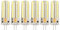 6 Stück LED-Leuchtmittel, LED-Leuchtmittel, 12 V, LED-Lampe, G4-LED-Leuchtmittel, 700 Lm, 7 W, 72 LEDs, 360-Grad-Beleuchtung, Silikon-G4-Leuchtmittel Für Deckenleuchte, Wandleuchte, AC/DC(Warmweiß)