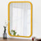 AOAOPQ Wandspiegel, dekorative Spiegel, große Wandspiegel, Raumdekoration, Zuhause, große Spiegel für Badezimmer, Waschtisch, Schlafzimmer, Ankleidezimmer, Eingangsbereich, Garderobe, 40 x 50 cm, Gelb