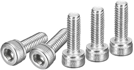 DTGN M3x8mm Sechskantschrauben mit Innensechskant, 100 Stück, 304 Edelstahl 18-8, metrisches Gewinde, Vollgewinde, glänzendes Finish, UNC-Grobgewinde
