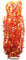 WEkiva Orange Grass Cluster Aquarium Décor Plastic Plants Extra Large 22 Inches Tall 6516