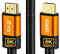 IBRA Cable HDMI 2.1 8K, 15 m Ultra HD Cable de alta velocidad 48Gbps Soporta 8K @60HZ 4K @120HZ 4320p Compatible con Fire TV 3D Soporte Ethernet Función 8K UHD 3D-Xbox PlayStation PS3 PS4 PC - Naranja