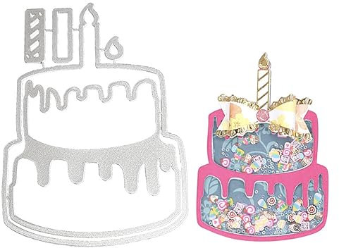 Weihnachten Stanzschablonen Shaker Karten Prägeschablone Stanzformen Stanze mit Eiscreme Kuchen Flasche Fee Formen Metall Stanzformen Schablonen für DIY Weihnachten Anhänger Scrapbooking Karten Album