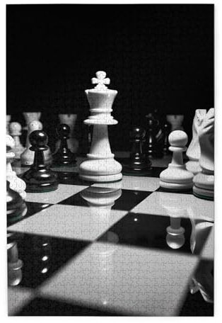 Jigsaw Puzzle black and white chess Printed Picture Puzzles for Adults Challenging Game Toys Home Decoration Puzzle 1000 Piece