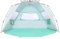 WolfWise Strandmuschel mit UV-Schutz 50+, 6-7 Personen Strandzelt mit Quick-Up-System, Sonnenschutz Windschutz mit erweiterbarem Boden Automatik Sonnenzelt für Familie Camping Garten Strand Minzgrün