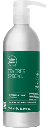 Tea Tree Special Shampoo in Aluminium Bottle Deep Cleansing Refreshes Scalp for All Hair Types Especially Oily Hair 500ml