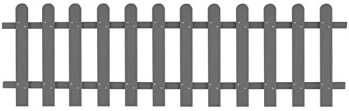 Rantry Lattenzaun Holzzaun Gartenzaun Zaun VorGartenzaun Zaun Friesenzaun Zaunlatte Zierzaun Zaun Zaunlatte Gartenzaun Zaun WPC Grau 200x60 cm