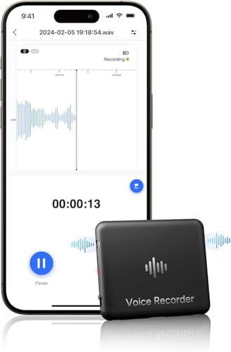 64GB Digitales Diktiergerät, iZYREC Aufnahmegerät mit One-Touch-Aufnahme, Voice Recorder mit verbessertes KI-Rauschen, 30 Stunden kontinuierliche Aufnahme mit Telefon-App, Pessimistisch