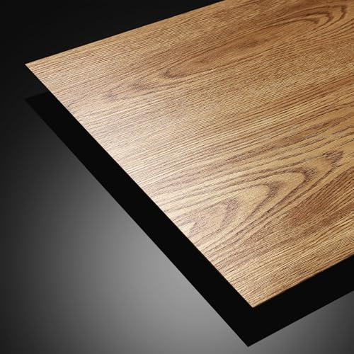 Stickyart Honey Oak Wood Vinyl Floor Tiles 12x12 Waterproof Sticky Natural Wood Planks for Wall Peel and Stick Bedroom Floor Tile Sheet 4 PCS Self Adhesive Vinyl Flooring Tiles for Kitchen Office RV