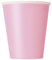 Unique- Vasos de Papel sin Plástico-266 ml Rosa Claro-14 Unidades (Paquete de 1), Color light pink (30883EU)