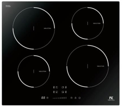 Piano cottura induzione 4 zone colore nero - Master Kitchen MKHI604BK