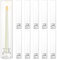 Lot de 10 bougeoirs coniques Hurricane en verre avec cylindre de 30,5 cm de haut pour décoration de table de mariage, fête