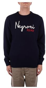 Saint Barth Mc2 Maglione A Girocollo Negroni Please Heron HER0001 Blu Scuro Blu
