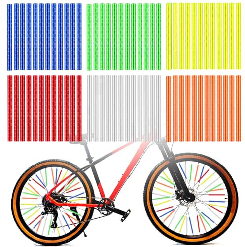 Abeillo 72 Stück Bunt Speichenreflektoren Fahrrad,360° Sichtbarkeit Reflektoren Fahrrad,Speichenreflektoren für Gängigen Speichenräder,Fahrrad-Reflektor für Nachtfahrten,Einfache Installation