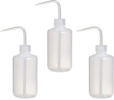 KUOXAN 3 Pcs Squeeze Bottle, Wash Bottle - Leak-Proof with Precision Nozzles for Plant Care, Vinaigrette, Detergent & Tattoo Supplies