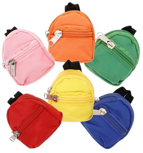 Abaodam Mini Rucksack Kinder Mini Rucksack Für Kinder Miniatur Puppen Rucksack Set Mini Backpack Schlüsselanhänger Kleine Geldbörse Zubehör Für Puppen Für Puppenhaus Deko