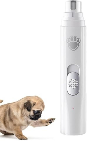 Acunny Electric Dog Nail Clippers, Electric Dog Nail Clippers, Rechargeable Dog Nail File | Light Vibration Paw Grooming Tools with 2 LED Light