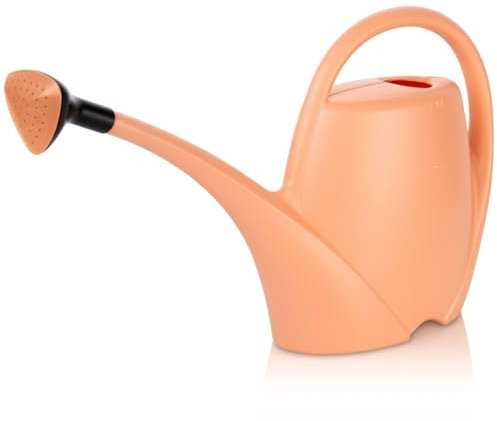 Gießkanne klein mit Brause für den Zimmerpflanzen 2,5 L - Blumengießkanne aus Hochwertigem Kunststoff - Giesskanne für Innen- und Außenbereich - Ideal für Zimmerpflanzen, Pfirsich