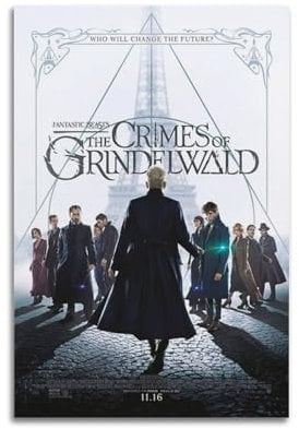 SSXAQWEE Fantastic Beasts Filmposter Kunstdruck auf Leinwand - Moderne Wanddekoration für Schlafzimmer - 40 x 60 cm