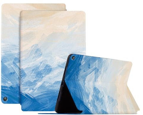 SLLMYYX Custodia per tablet Amazon Fire HD 10 e 10 Plus da 10,1 pollici (13a/11a generazione, 2023/2021), custodia protettiva in pelle SPU sottile con funzione di accensione/spegnimento automatico,