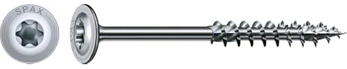 SPAX Holzbauschraube HI.FORCE, 4CUT, WIROX A9J, T-STAR plus, Tellerkopf, Teilgewinde (5 Stück, 10x500 mm)