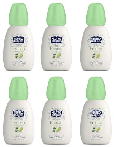 Neutro Roberts Deodorante Fresco, Tè Verde e Lime, Set da 6 Flaconi, 75 ml Ciascuno