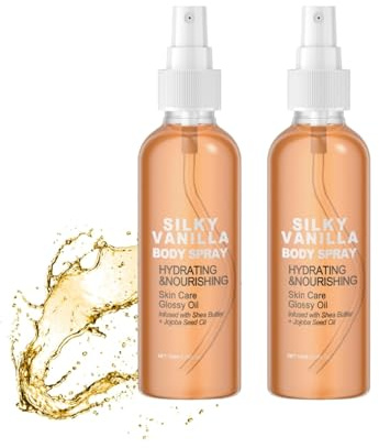 Vanilla Cashmere Body Oil, Körperaufhellendes Öl, Erfrischend und nachhaltig feuchtigkeitsspendend, macht die Haut weich und geschmeidig, für alle Hauttypen (2PC, 100ml)