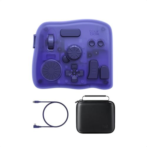 TOUR BOX Elite Plus, iPad-Zeichnen, Bluetooth-Controller für Video- und Foto- Bearbeitung, Mac/Windows-Konsole, Programmierbares Tastatur für Procreate Adobe Krita Davinci inkl. Tasche und USB-Kabel