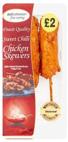 Delicatessen Fine Eating Seasonal Limited Edition Sweet Chilli Chicken Skewers 120g | Case of 8