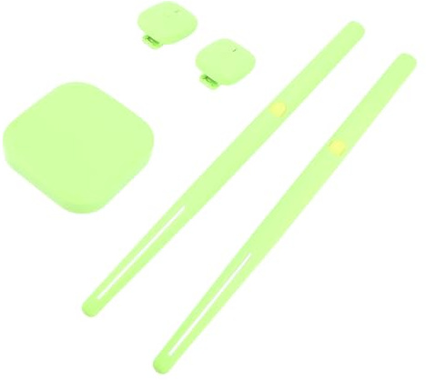 KUIDAMOS Ensemble de Batterie à Air électrique, Kit de Batterie Virtuelle Portable RGB avec Bluetooth pour Adultes et Enfants, Conception Compacte et Légère (Vert)
