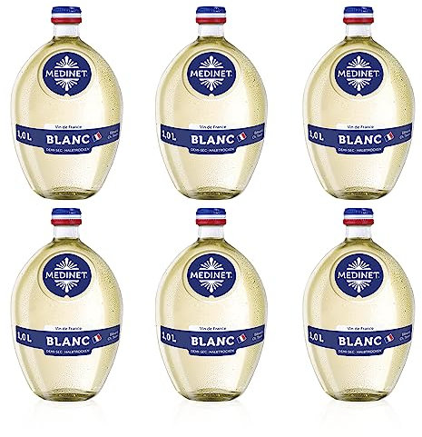 Medinet Blanc Halbtrocken (6 x 1 l) Weißwein aus Frankreich