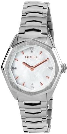Breil Orologio TW1702 DONNA EIGHT quadrante MADREPERLA BIANCO movimento SOLO TEMPO - 2 LANCETTE QUARZO e BRACCIALE ACCIAIO ARGENTO