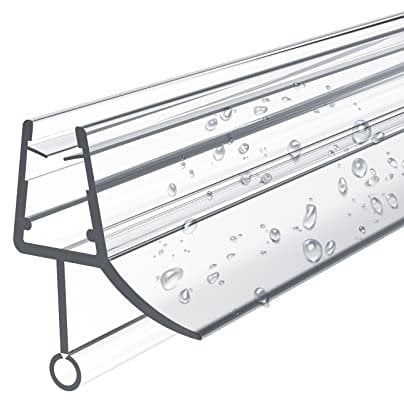 EMKE Duschdichtung Ersatzdichtung Wasserabweiser Schwallschutz Duschtürdichtung Duschkabine Dusche Dichtung für Duschtüren 4-6mm Glas 600mm