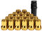 WTIXCRQ Radbolzen Radschraube Kompatibel Mit Universellen Siebeneckigen Radmuttern. Stahlradmuttern. Racing Iron Lock. Sicherungsmuttern M12x1,5 M12x1,25. 20 Stück + 1 Schlüssel.(Gold,M12x1.5)
