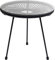 Kare Design Beistelltisch Acapulco, Schwarz, Indoor und Outdoor Tisch im Retro-Design, Kleiner Gartentisch, Couchtisch für Balkon, Garten, Terrasse, Glas, Schwarzes Stahlgestell, 50x50x50 cm (H/B/T)