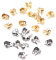 FSSTUD 200 PCS Open Bead Tips Knot Covers Clamshell End Cap Crimps Beads Ball Chain Connector Clasp for Jewellery Craft Making 2mm