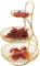 Obst Etagere - 3 Stöckig Obstkorb für Mehr Platz Auf Der Arbeitsplatte - Dekorativer Obstkorb Gold - Metall Etageren mit Obstschalen für Obst Gemüse Cupcakes Aufbewahren,3Tier