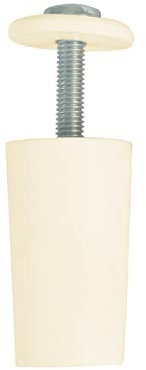 Amig - Fermaporta avvolgibili in plastica avorio, ammortizzatore con vite M5 antiruggine e rondella esterna, resistente alle intemperie, lunghezza: 40 mm